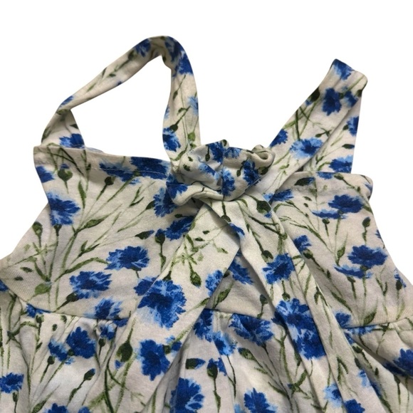 Bailey’s Blossom Baby Girl Dress Floral Blue White Straps Viscose 12-18M - Picture 2 of 5